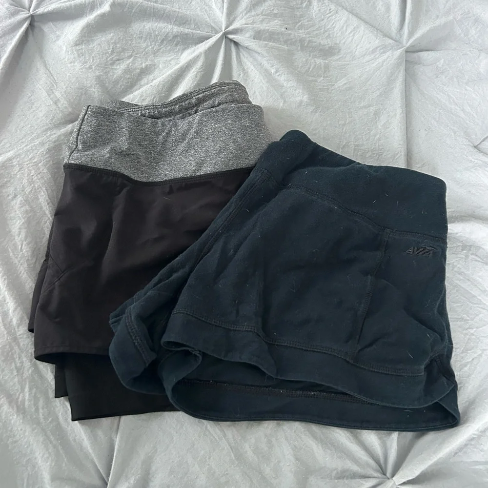 Women's Black and Gray Athletic Shorts.  Set of 2 - Picture 8 of 8